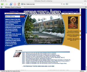 Web shot of OCA.org